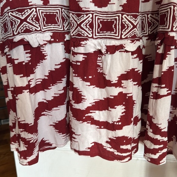 Anthropologie Front Ring Printed Kaftan The Lucia size M/L - Picture 6 of 7